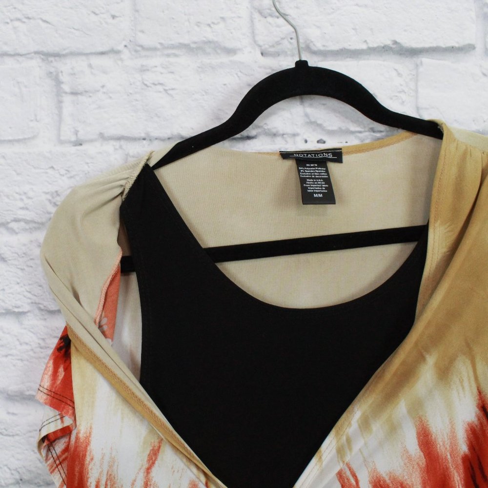 NWT! NOTATIONS Embellished Short Sleeve Top Size M - Picture 7 of 9